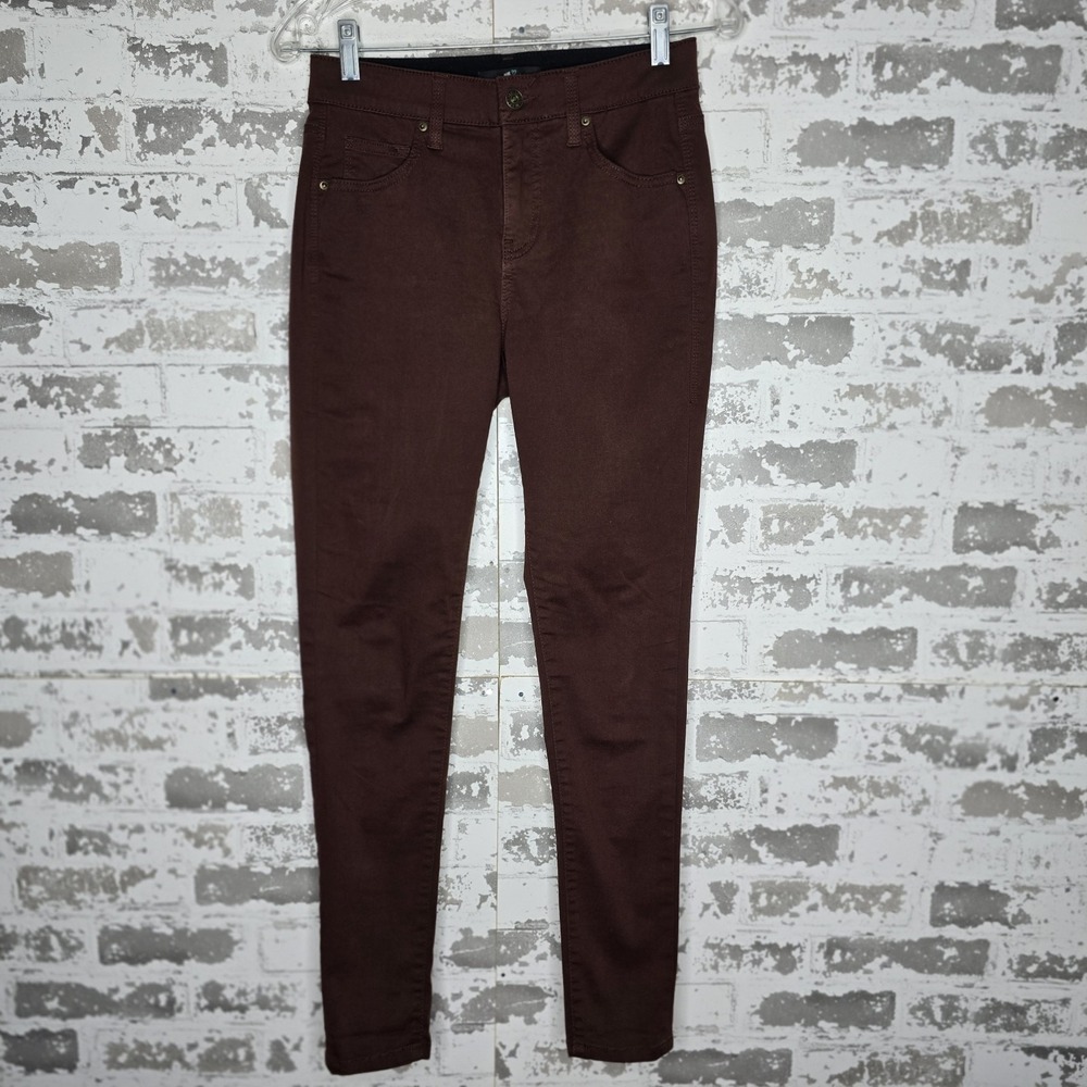 Lularoe Jeans Womens 26 Brown Skinny Slim Fit Ankle Stretch Comfort Cotton Blend